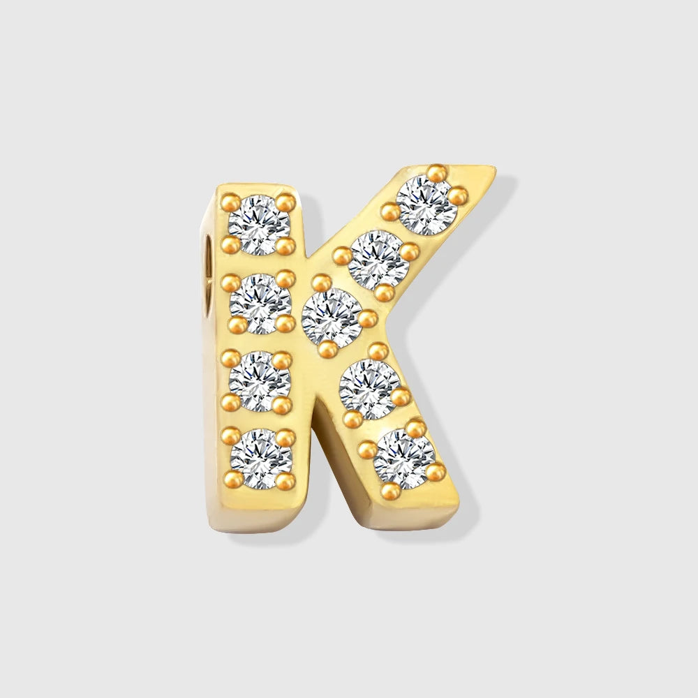 Shiny Floating Letter Charm