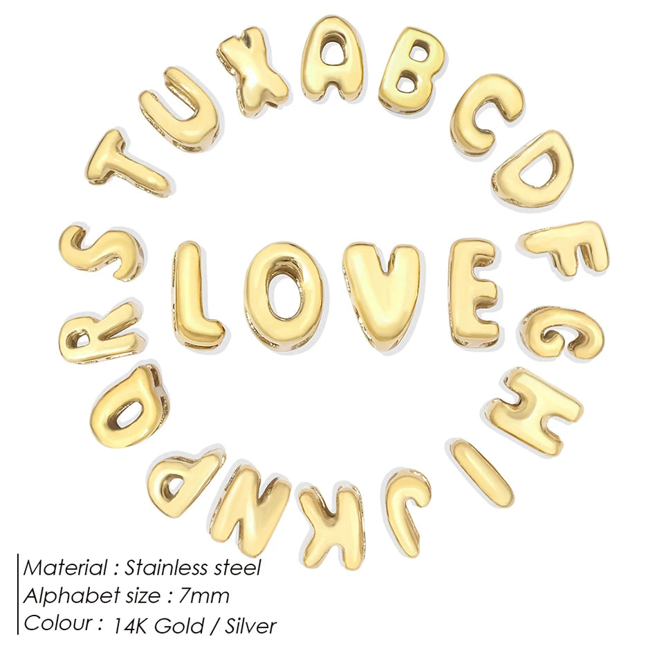 Bubble Letter Charm Kette