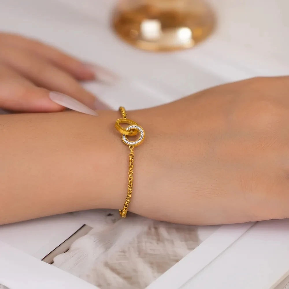 double Round shiny Armkette