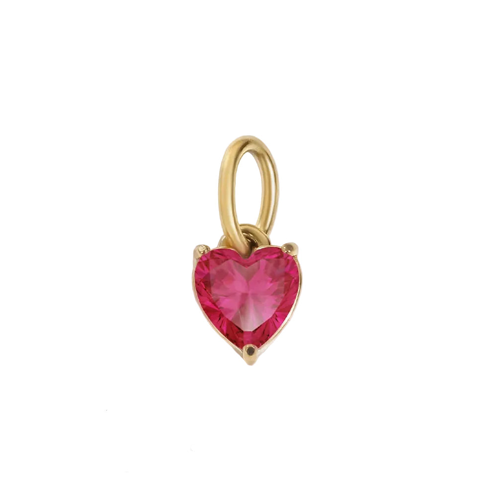 Heart EcoDiamant Birthstone Charm