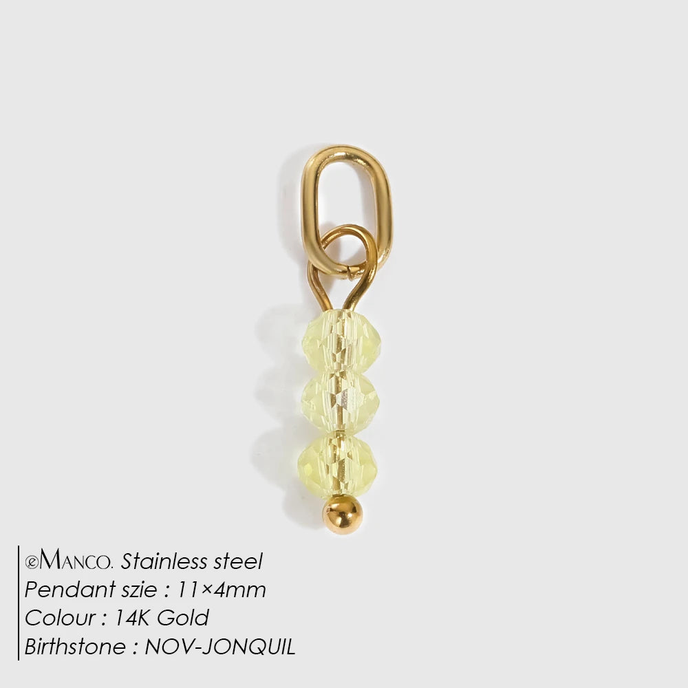 Crystal Birthstone Charm