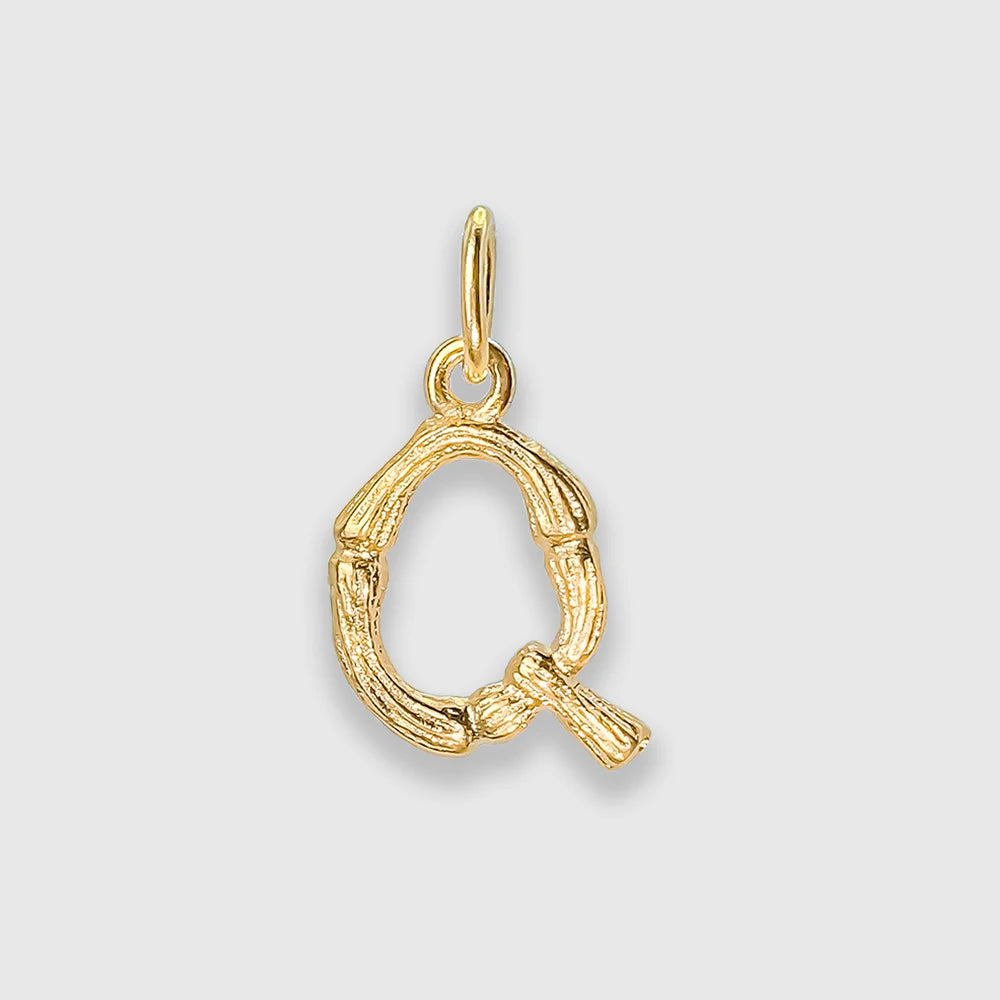 Bamboo Letter Charm