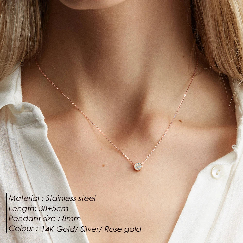 Birthstone Crystal Dot Kette