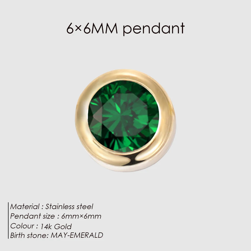 Birthstone Floating Charm Armband