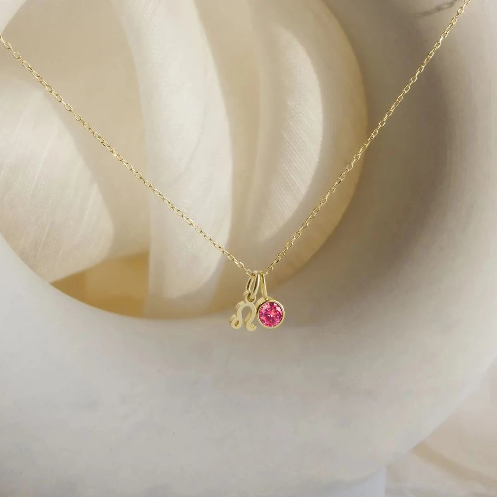 Birthstone Constellation Double Charm Kette