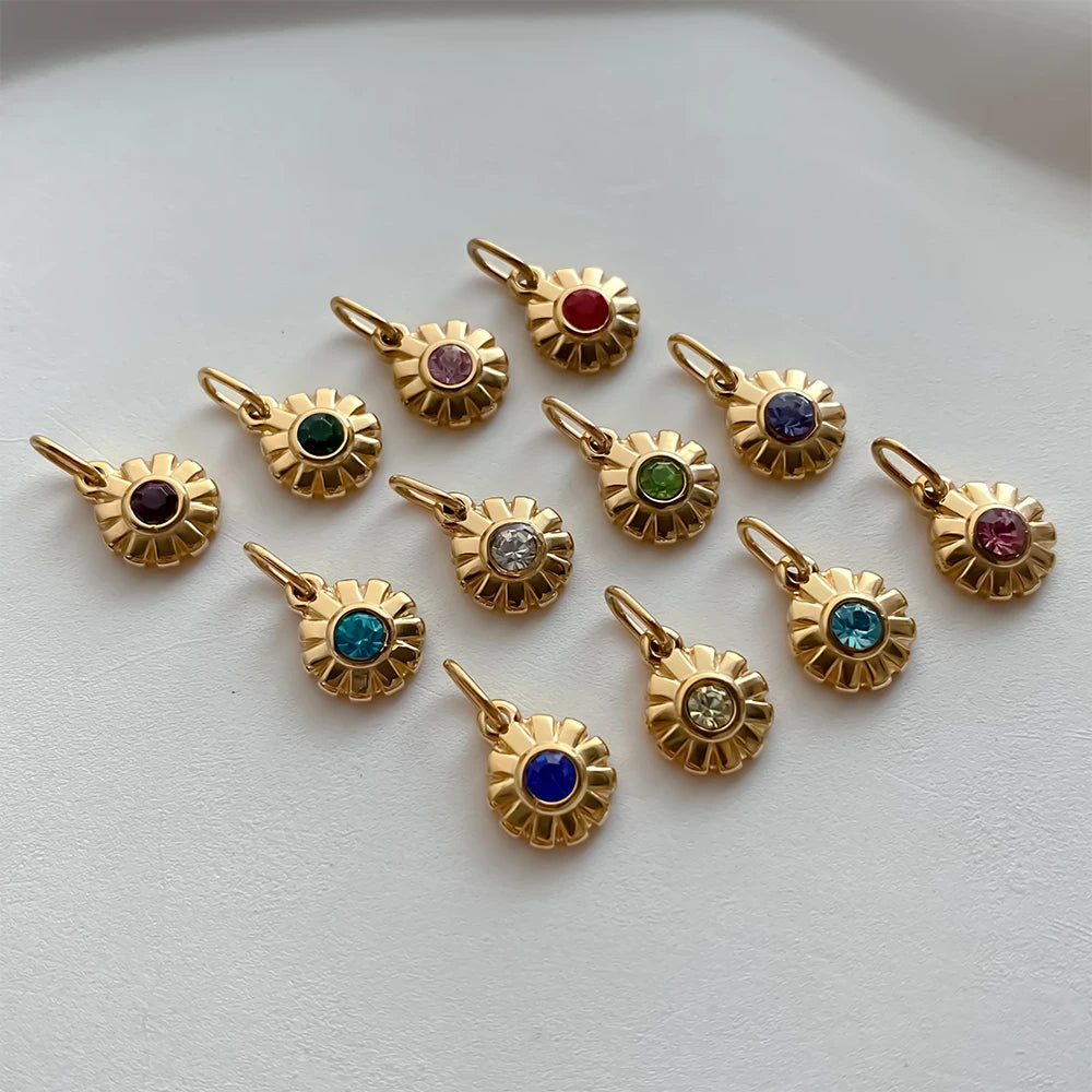 Flower Birthstone Charm