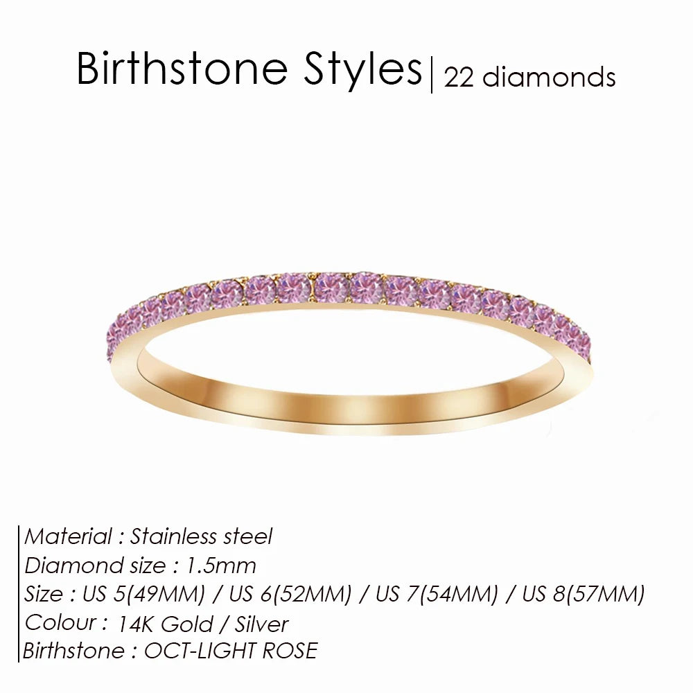 Pave Ring Oktober Birthstone