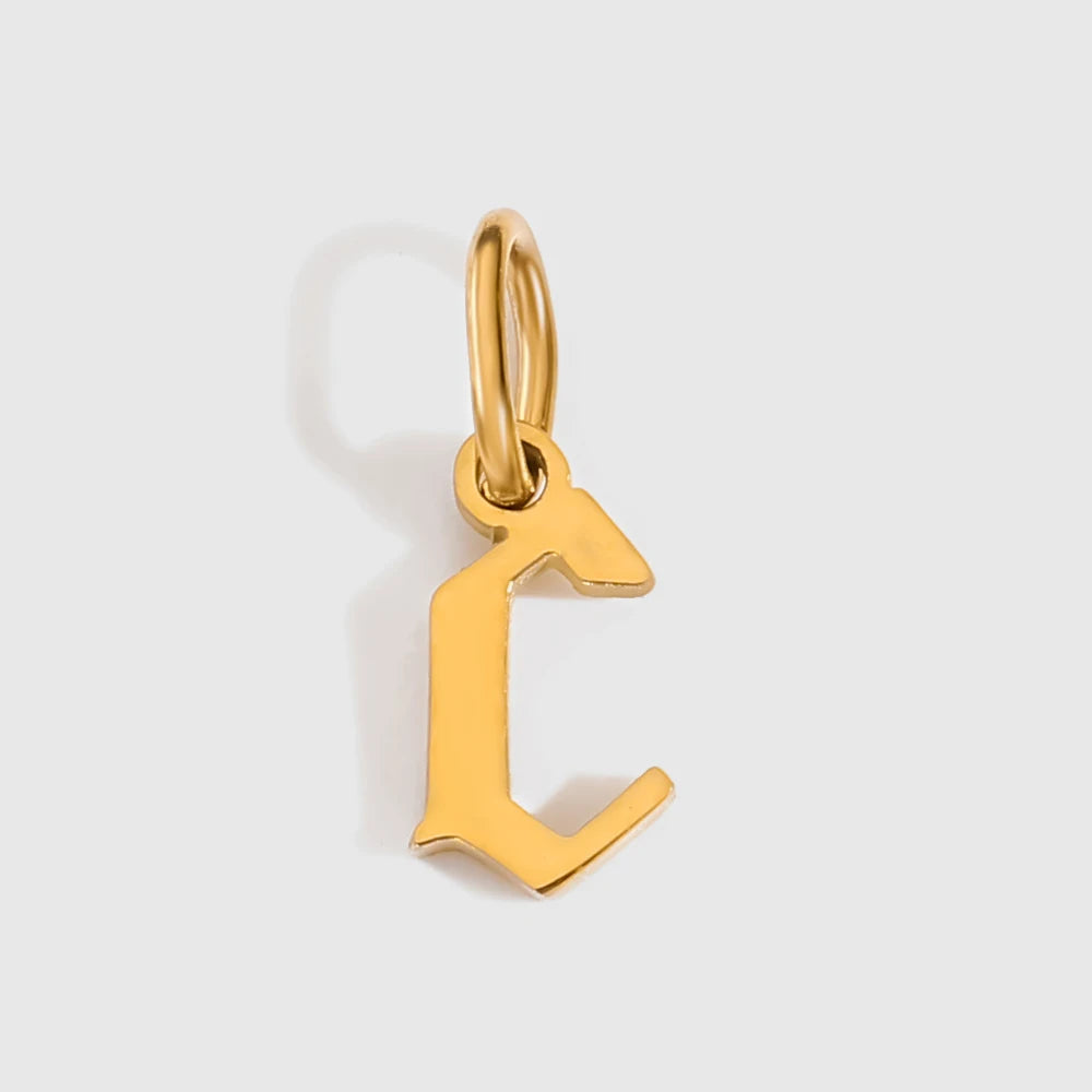 Old Style Letter Charm