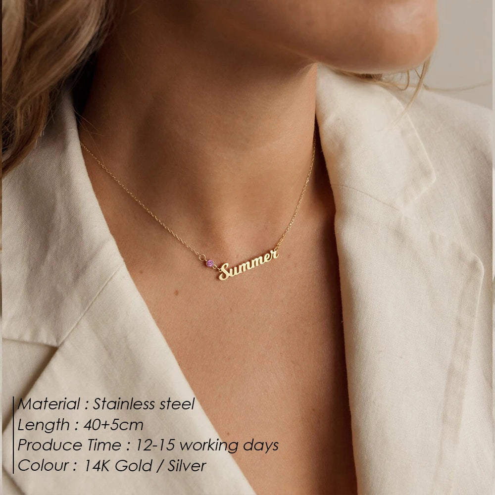 my name Birthstone Kette