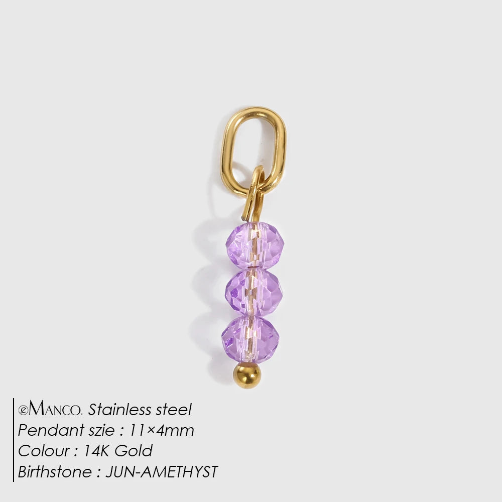 Crystal Birthstone Charm