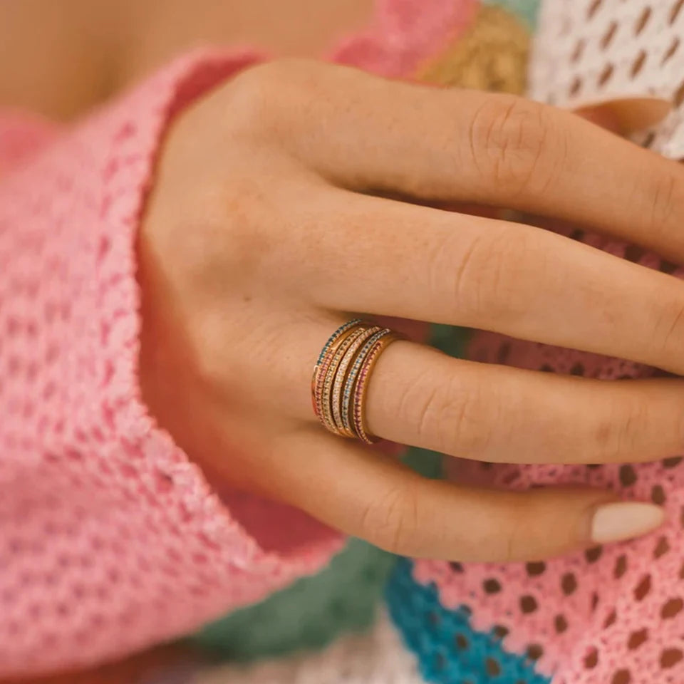 Pave Ring September Birhtstone