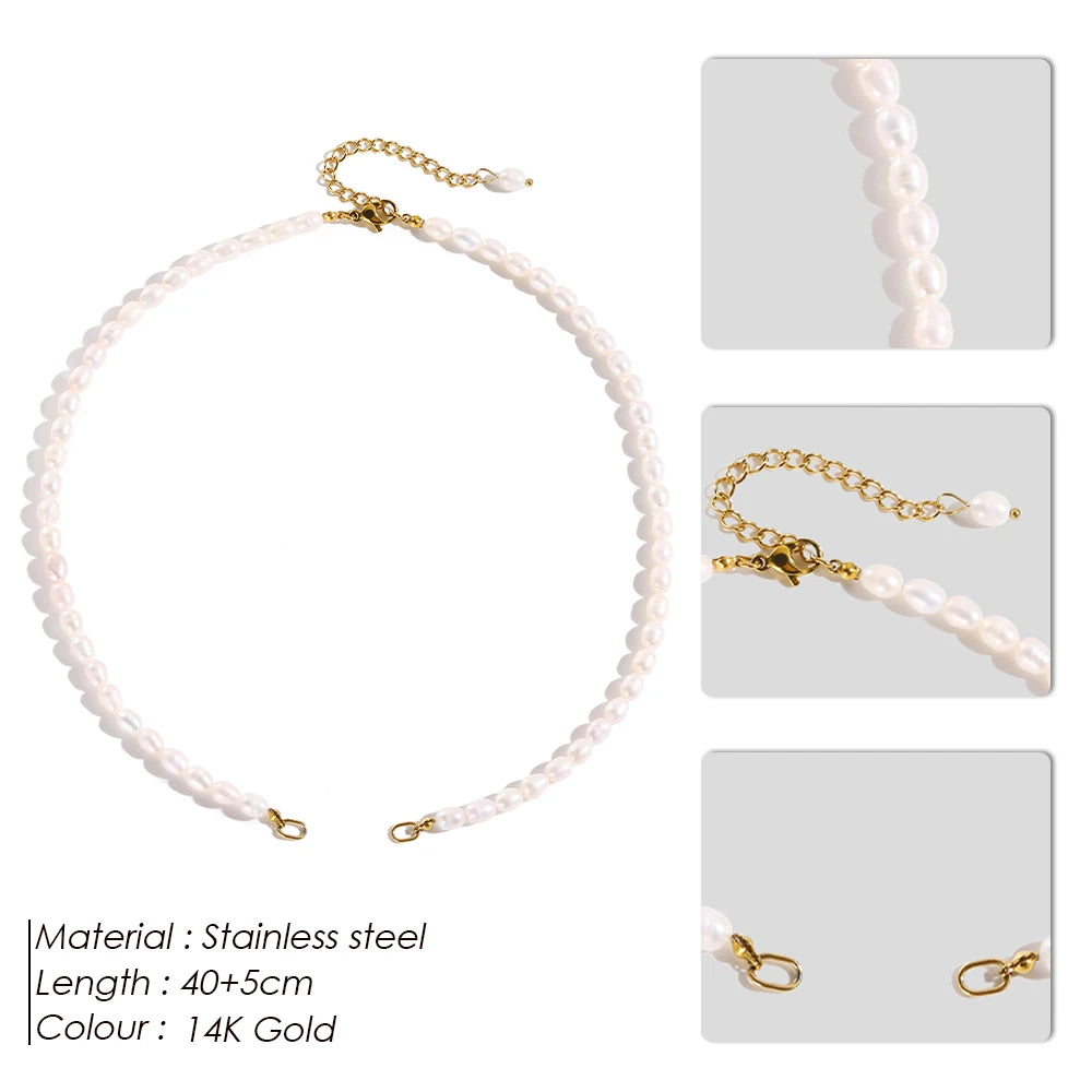 Locking Charm Freshwater Pearl Kette