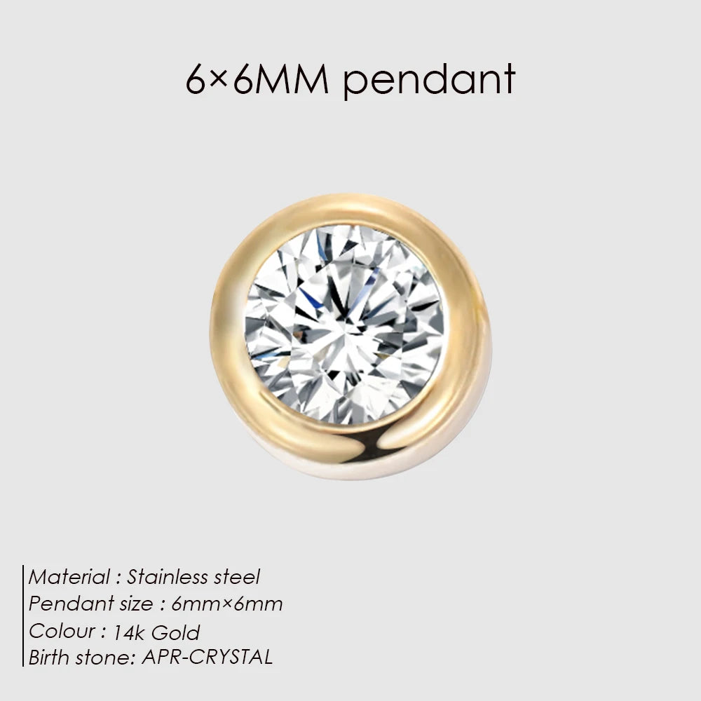 Birthstone Floating Charm Armband