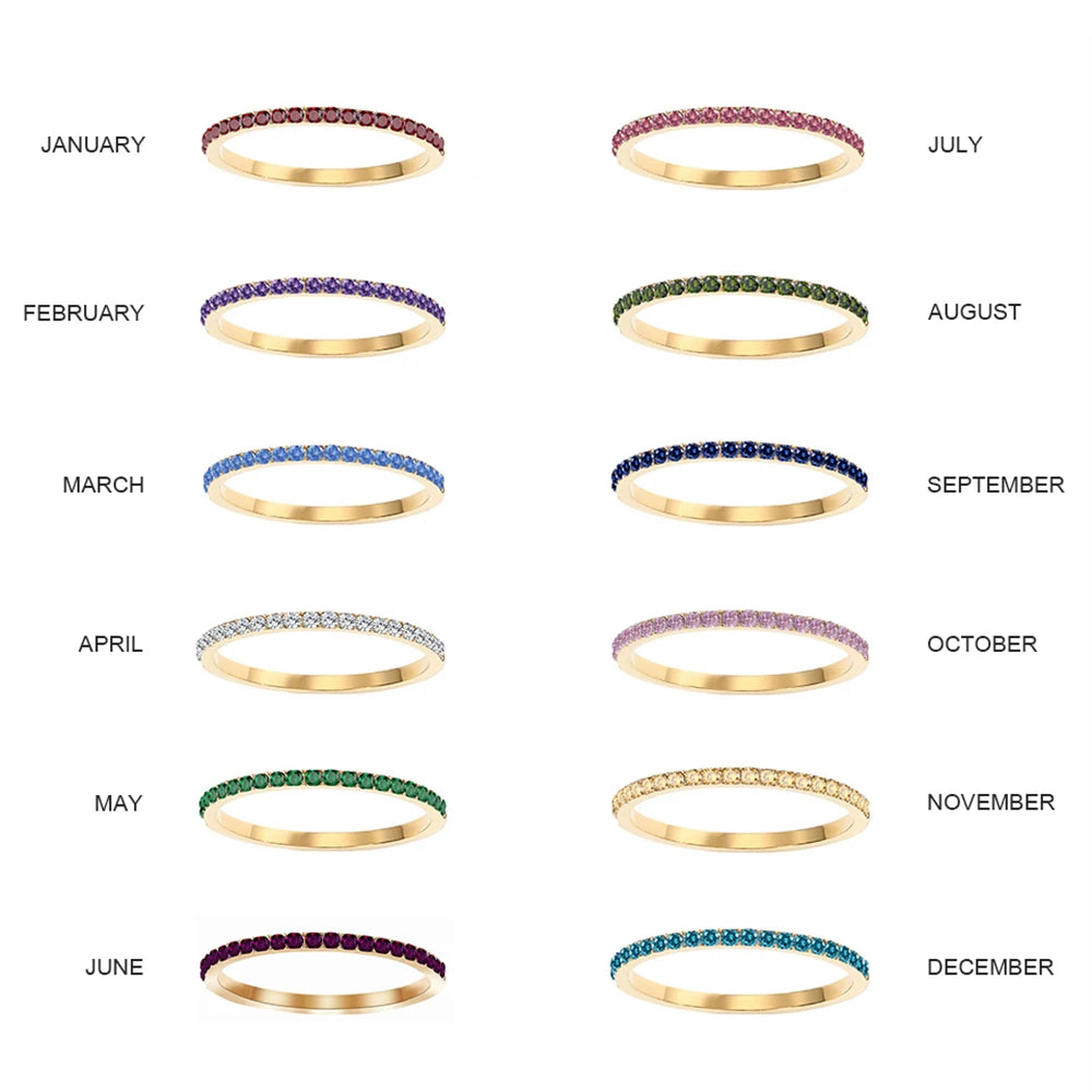 Pave Ring Januar Birthstone