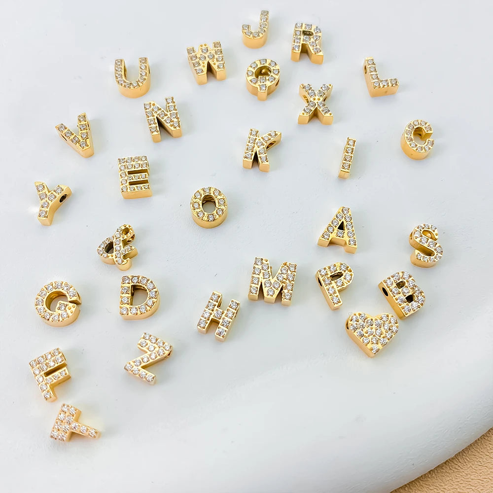 Shiny Floating Letter Charm