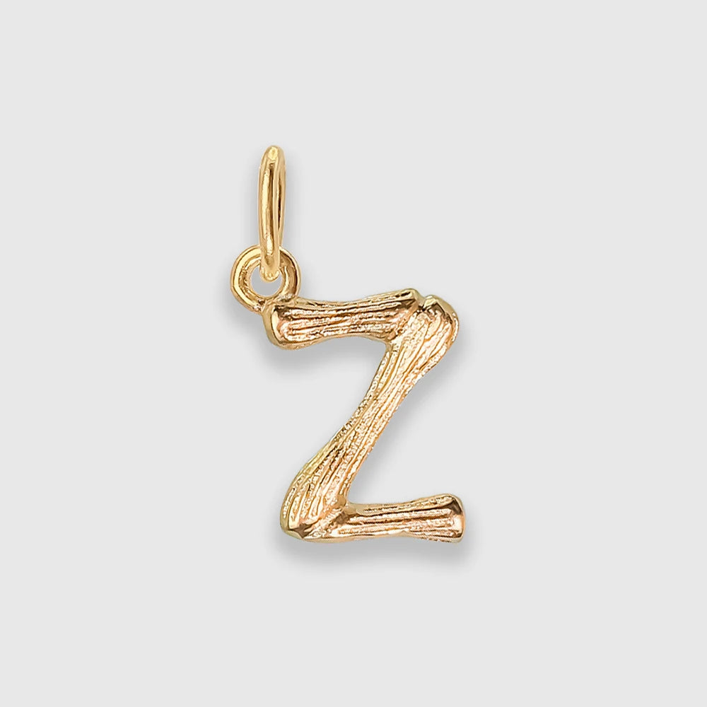 Bamboo Letter Charm