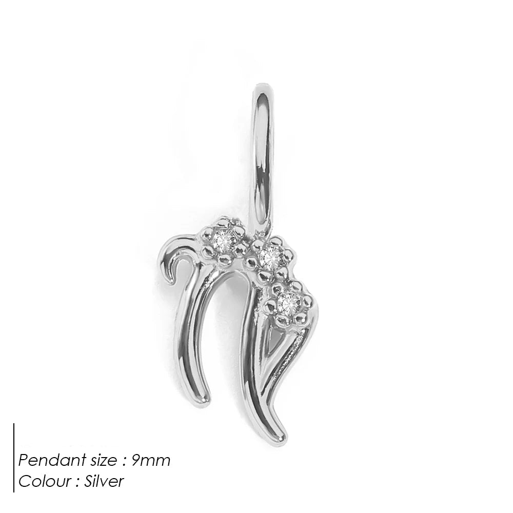 Zodiac Charm Sternzeichen Anhänger mit Kristallen