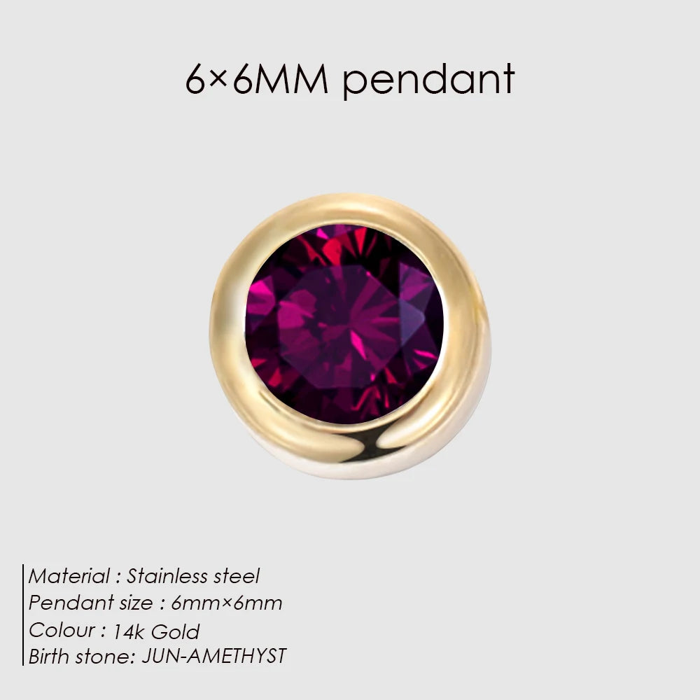 Birthstone Floating Charm Armband