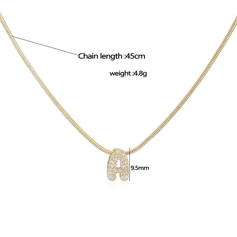 Small Bubble Letter Shinny Kette