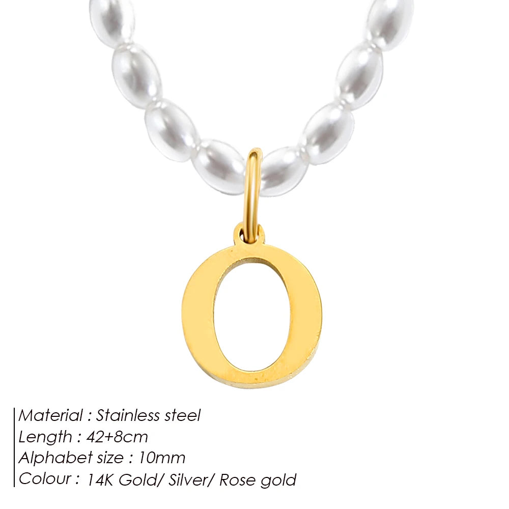 vegan perla beach letter Kette