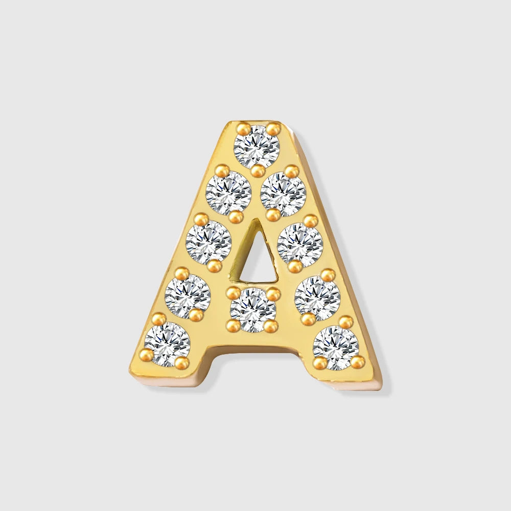 Shiny Floating Letter Charm