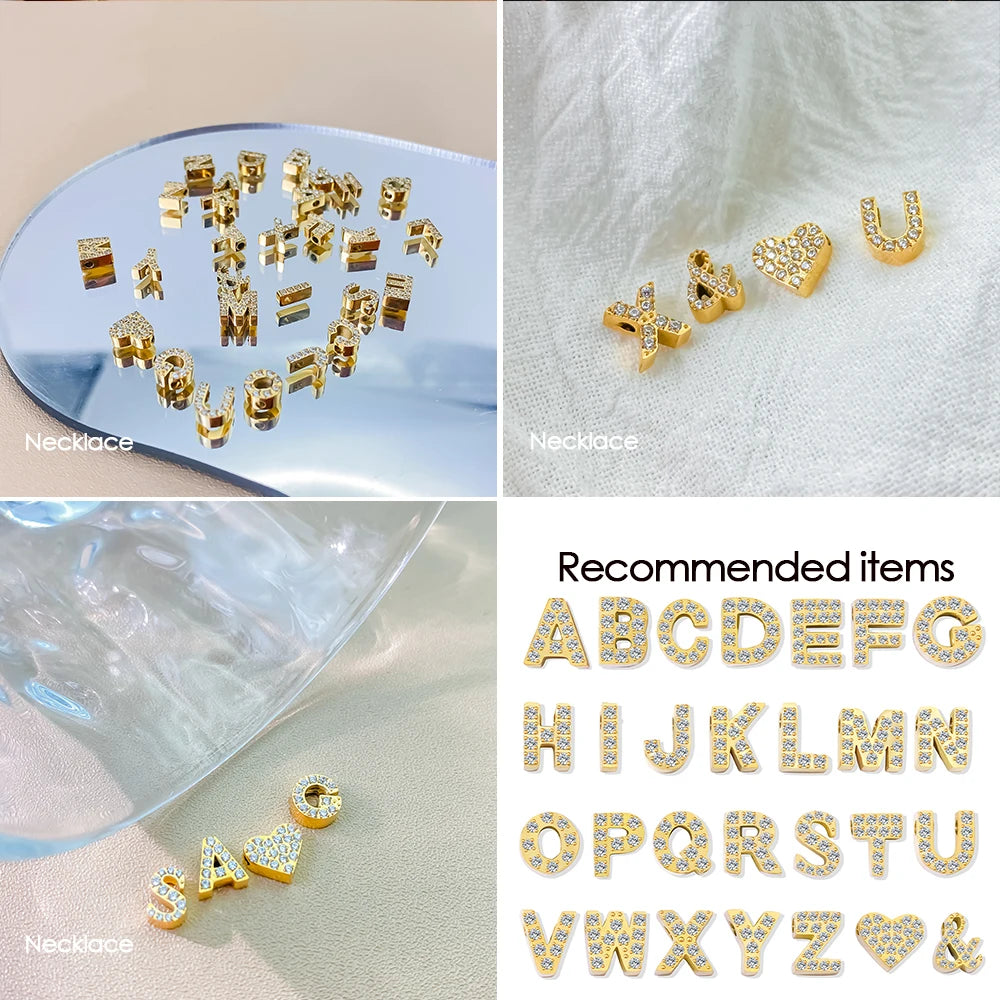 Shiny Floating Letter Charm