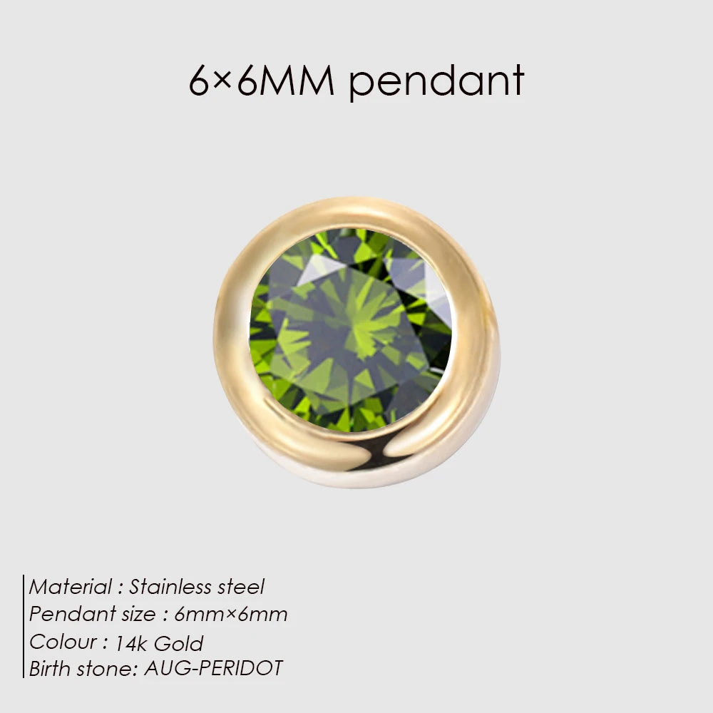 Birthstone Floating Charm Armband