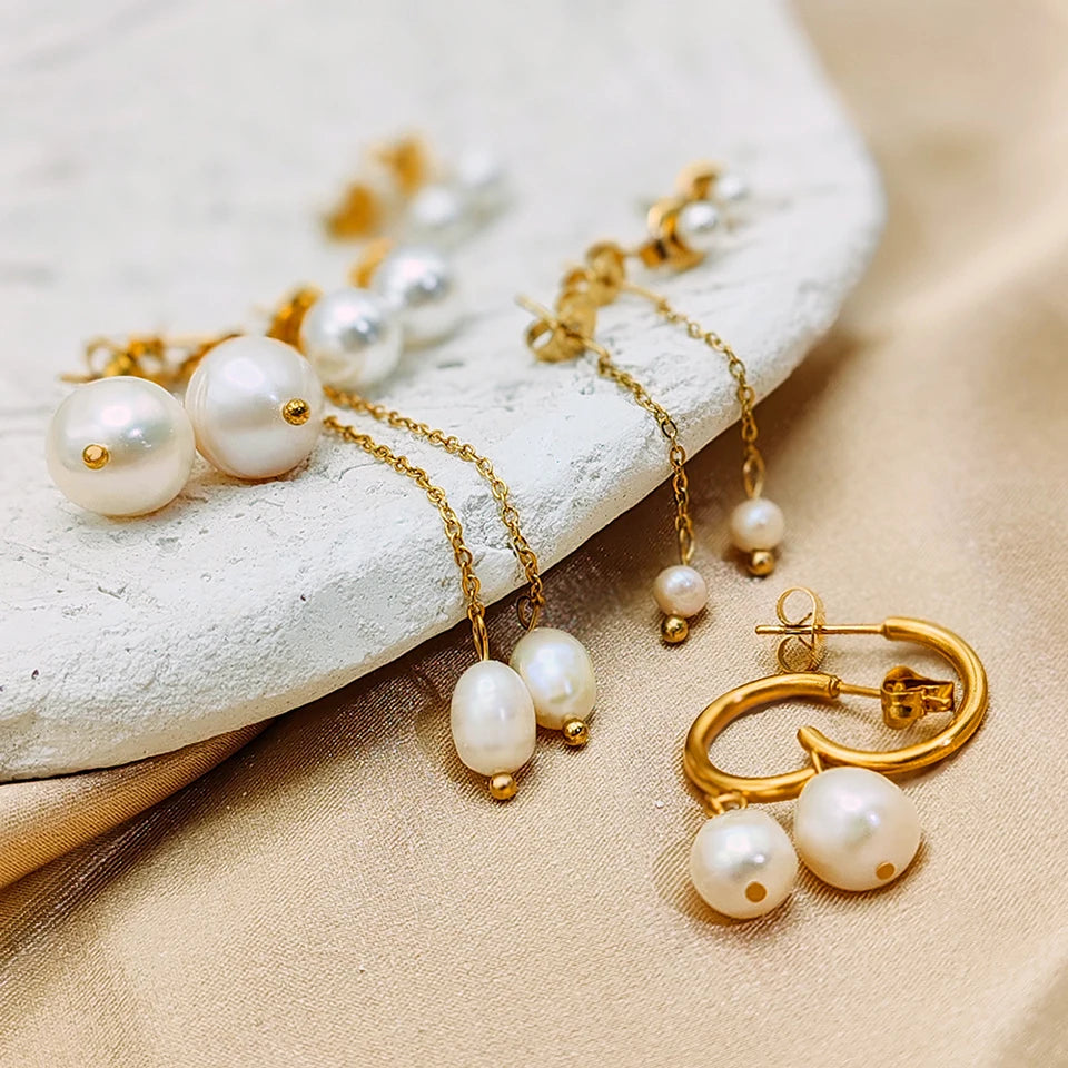 vegan Freshwater Pearl Ohrringe Auswahl