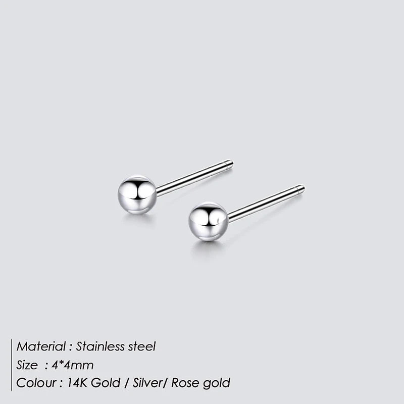 Simple Round Ball Ohrringe