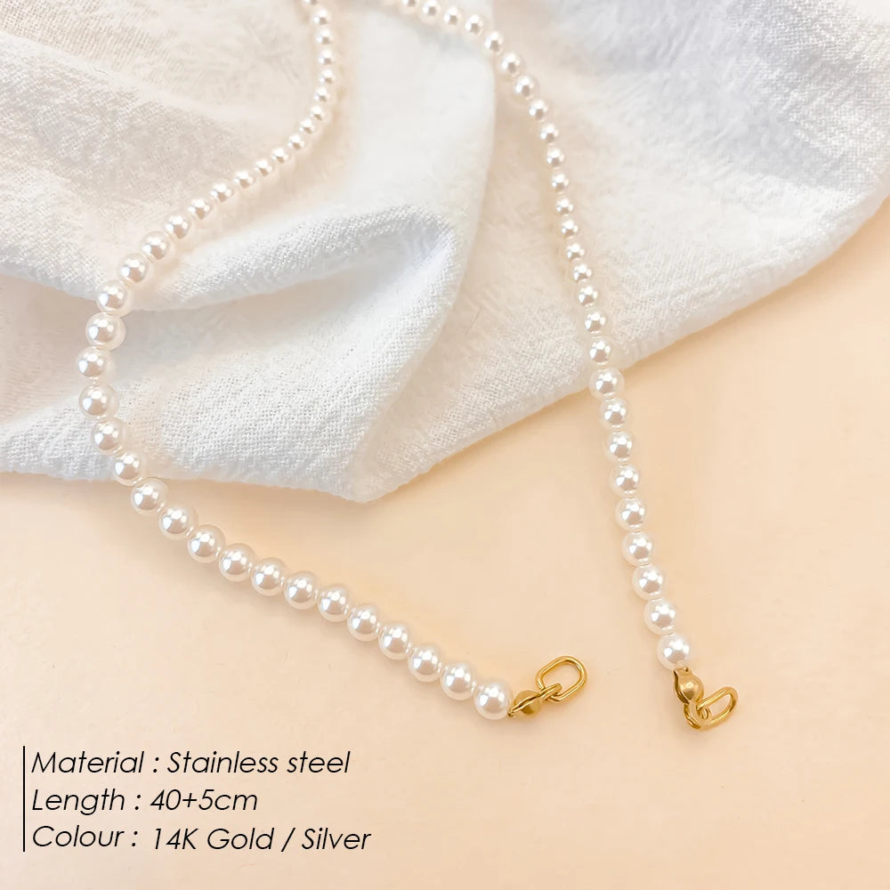 Locking Charm Kette vegan Pearl