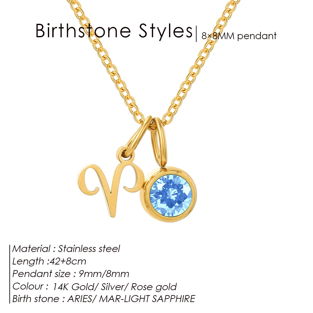 Birthstone Constellation Double Charm Kette