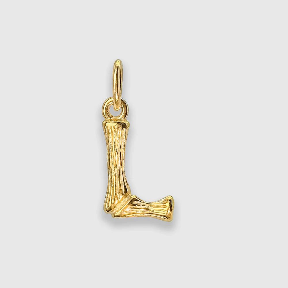 Bamboo Letter Charm