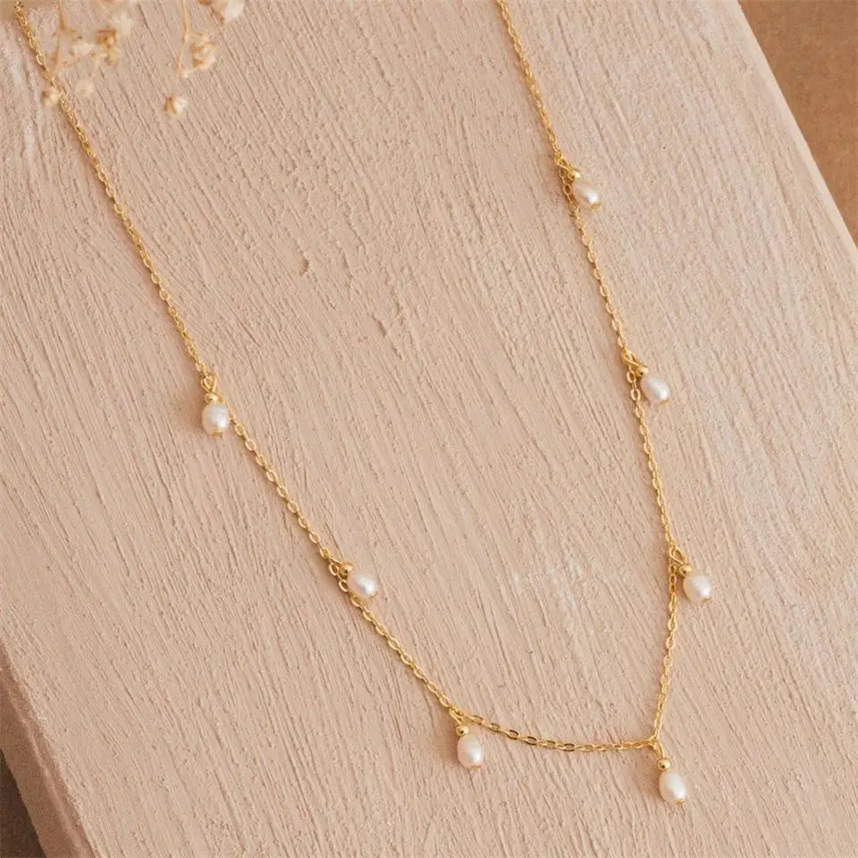 vegan multi oval perla Kette