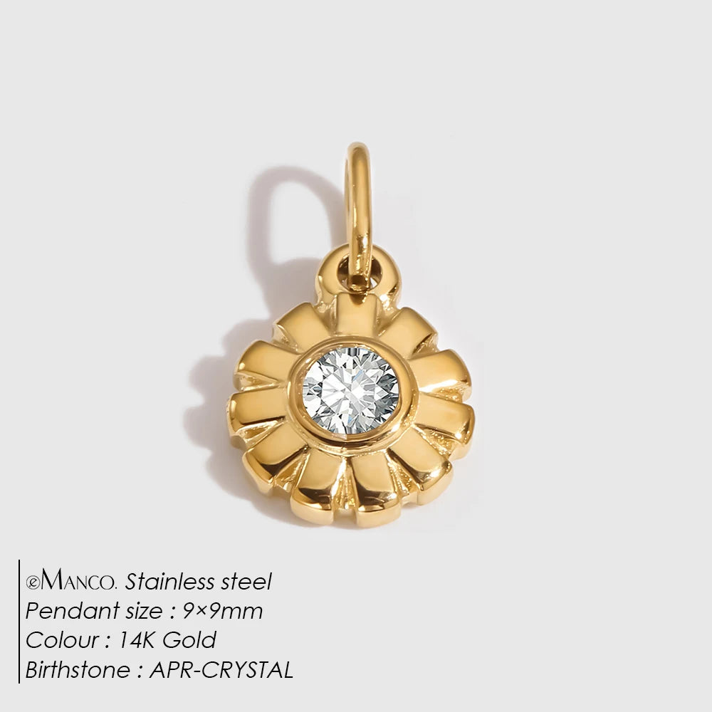 Flower Birthstone Charm
