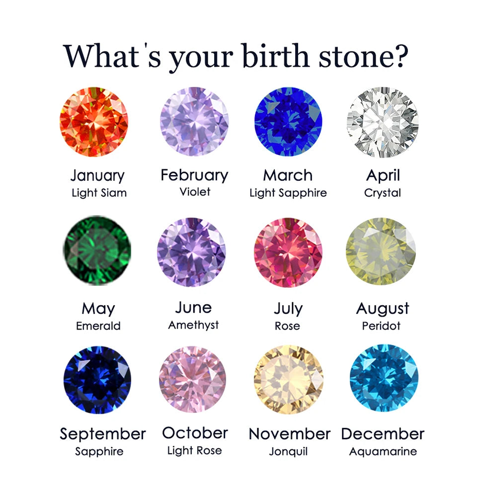 Birthstone Crystal Dot Kette
