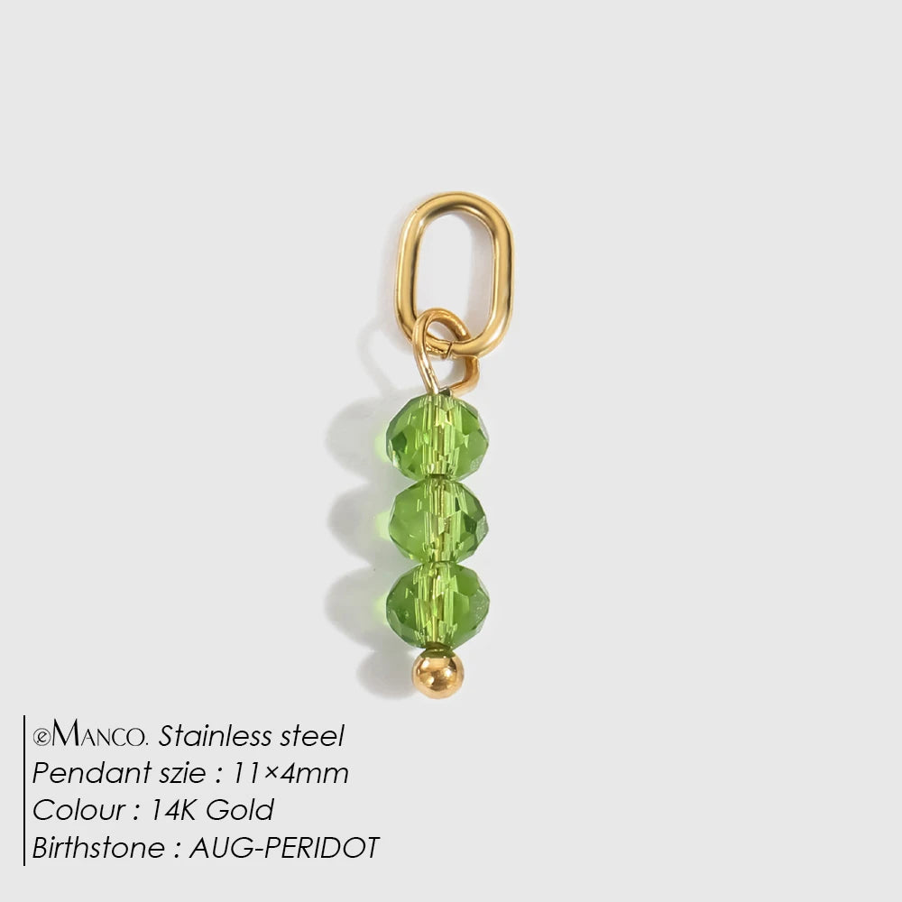 Crystal Birthstone Charm