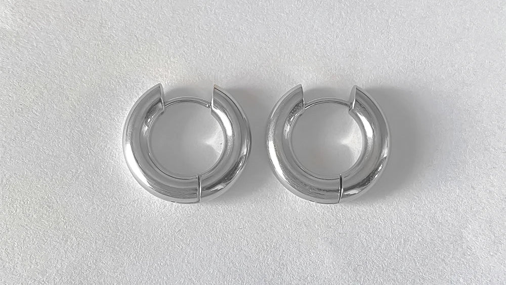 Chunky Huggie Hoops