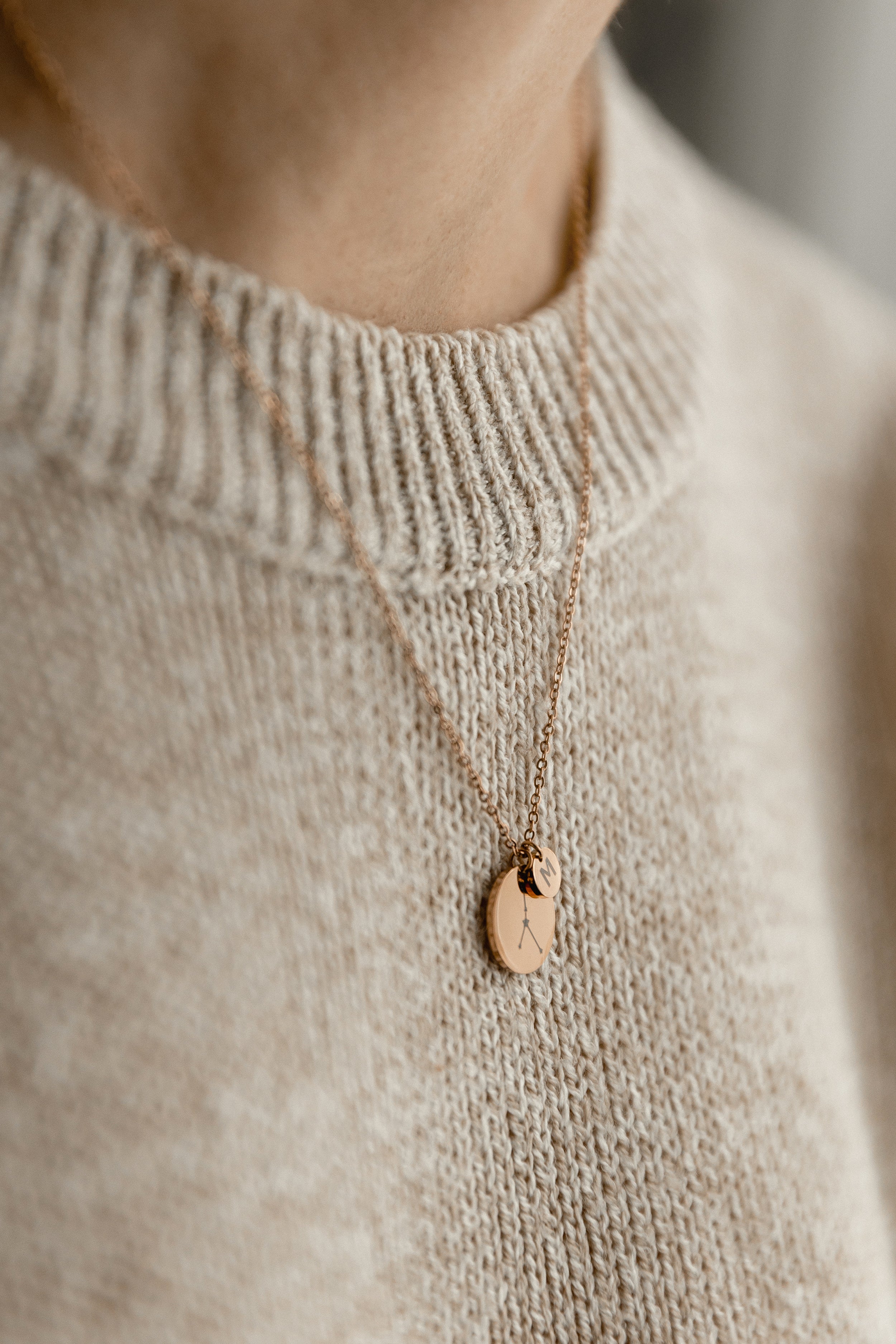 Double Medi Mini Kette Buchstabe Geburtsblume