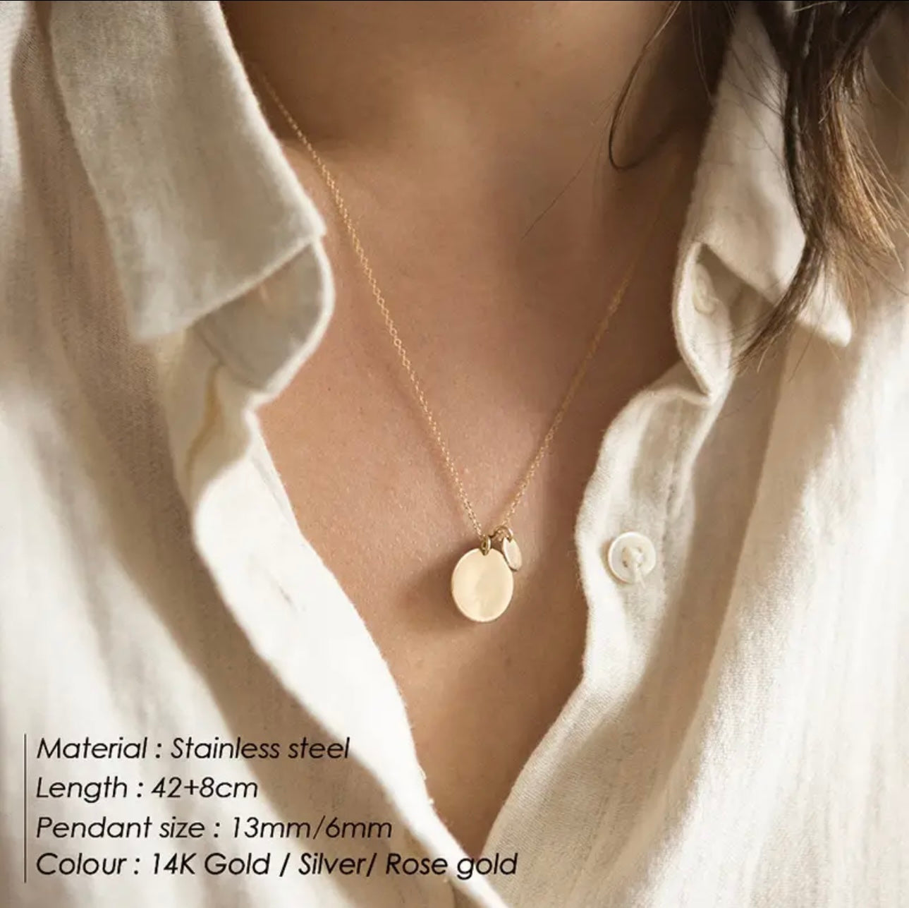 Double Medi Mini Kette Buchstabe Geburtsblume