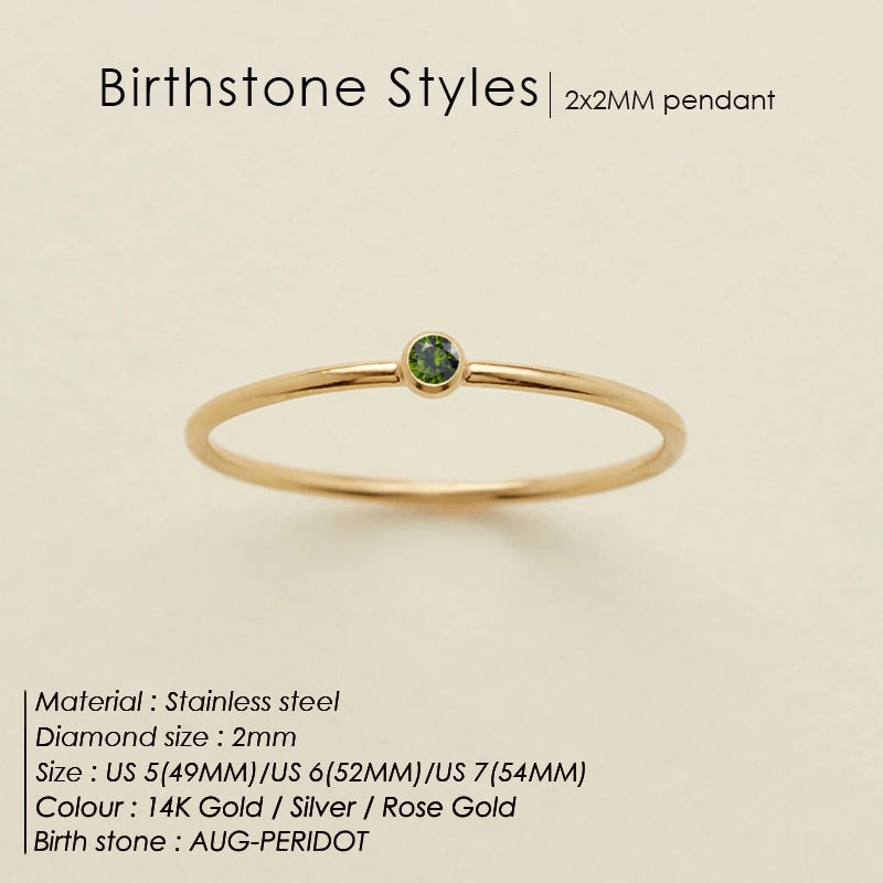 BIRTHSTONE CLASSIC Ring SILVER