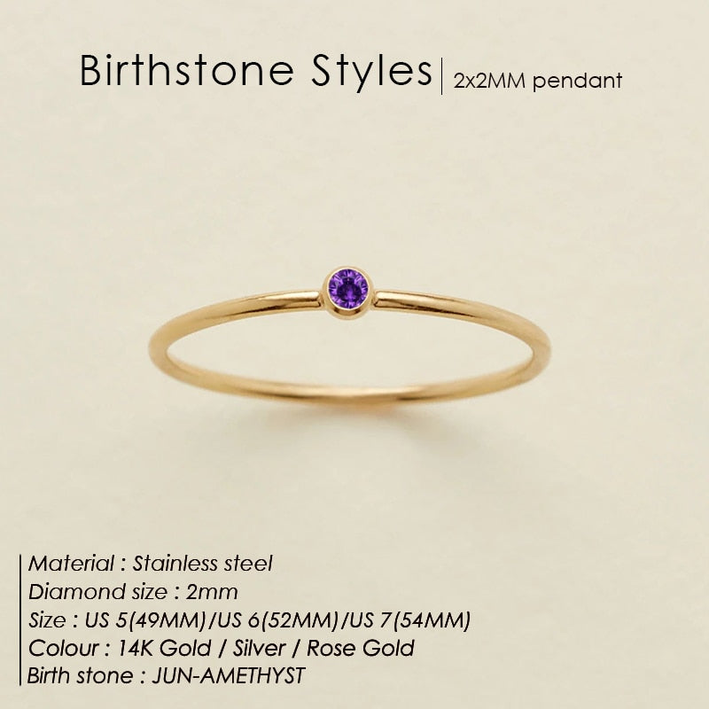 BIRTHSTONE CLASSIC Ring SILVER