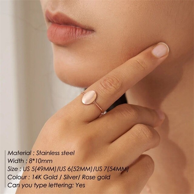 OVAL RING Birthflower Collection