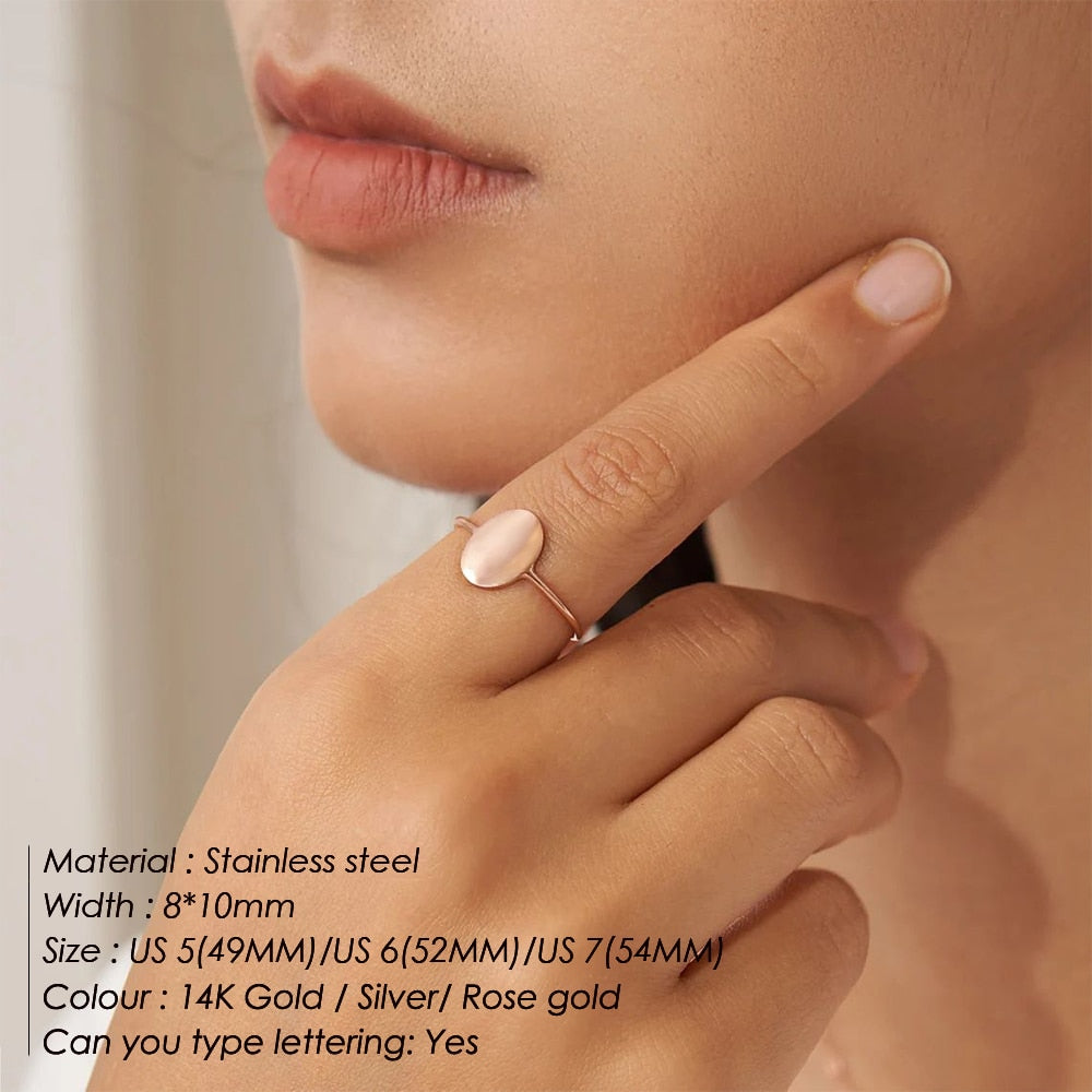 OVAL RING Birthflower Collection