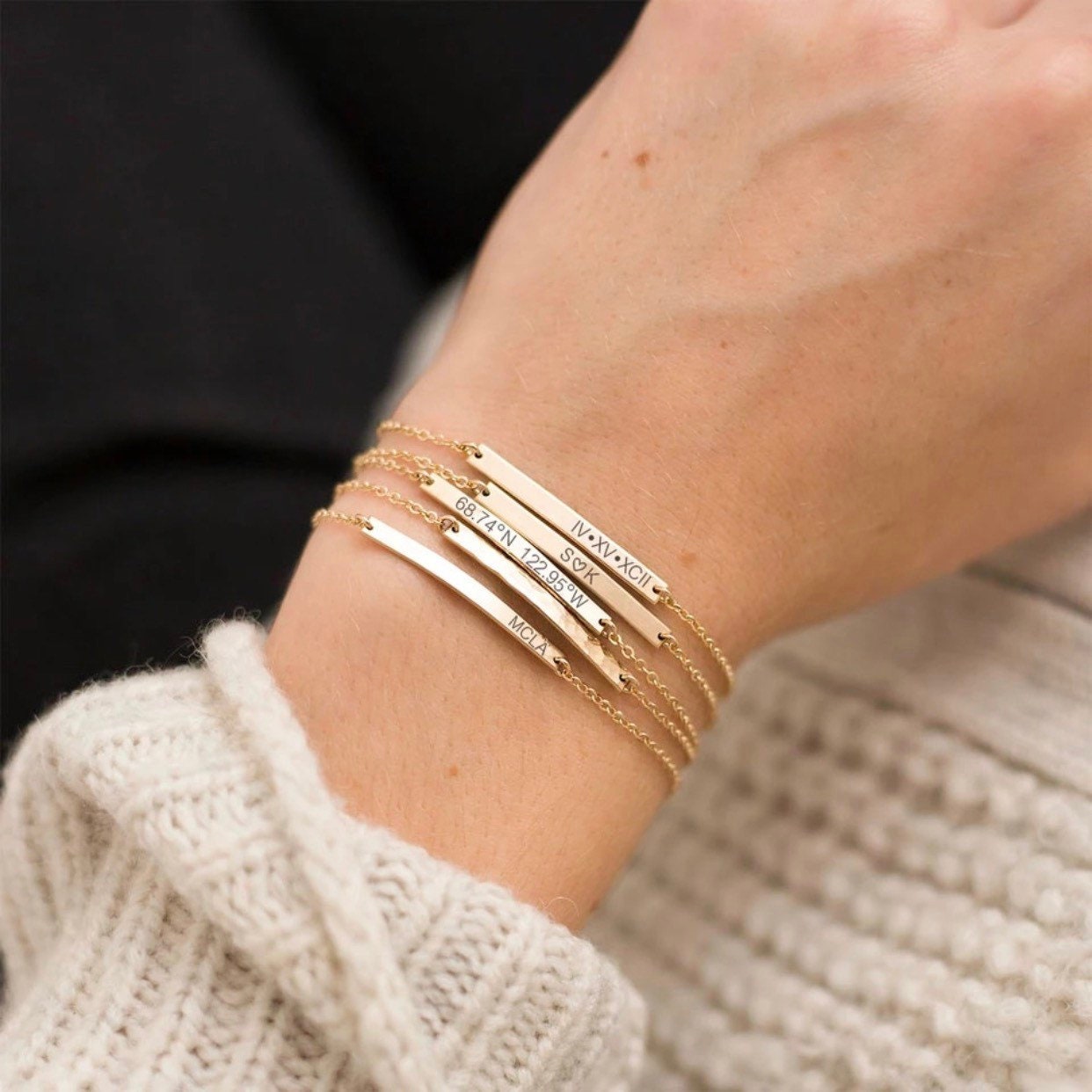 ID Black Stone Armband