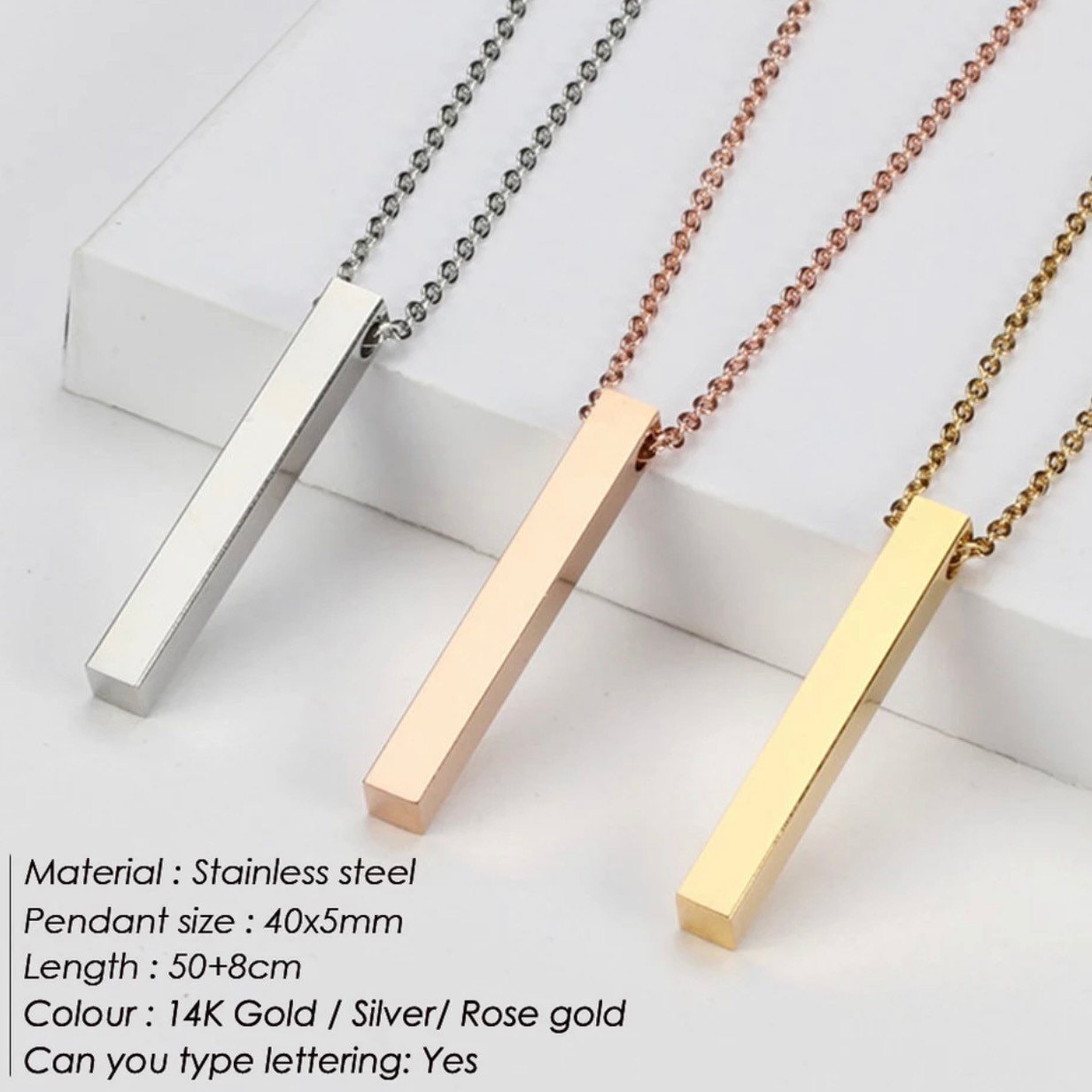 BLOCK BAR NECKLACE
