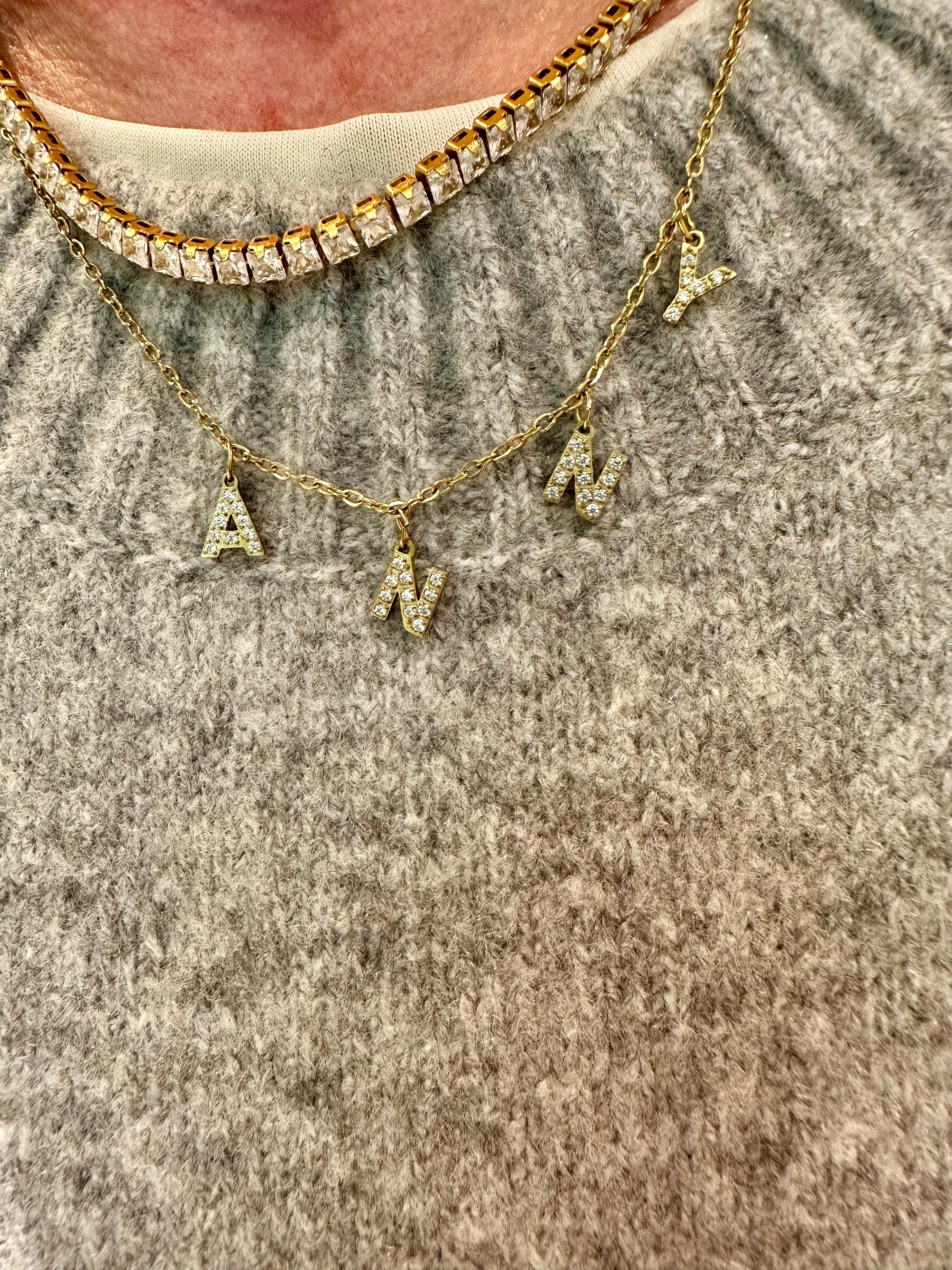 Shiny mini Letter Kette