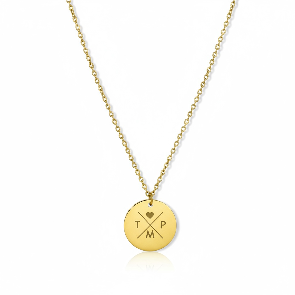 initial heart cross Kette