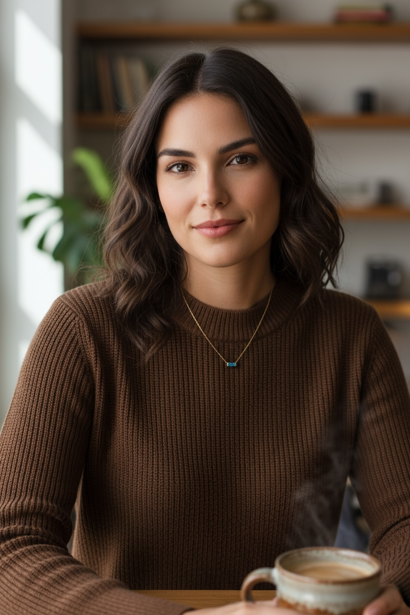 Birthstone Sqaure Necklace