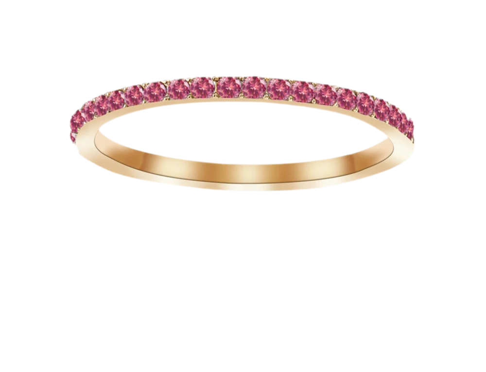 Pave Ring July Birthstone