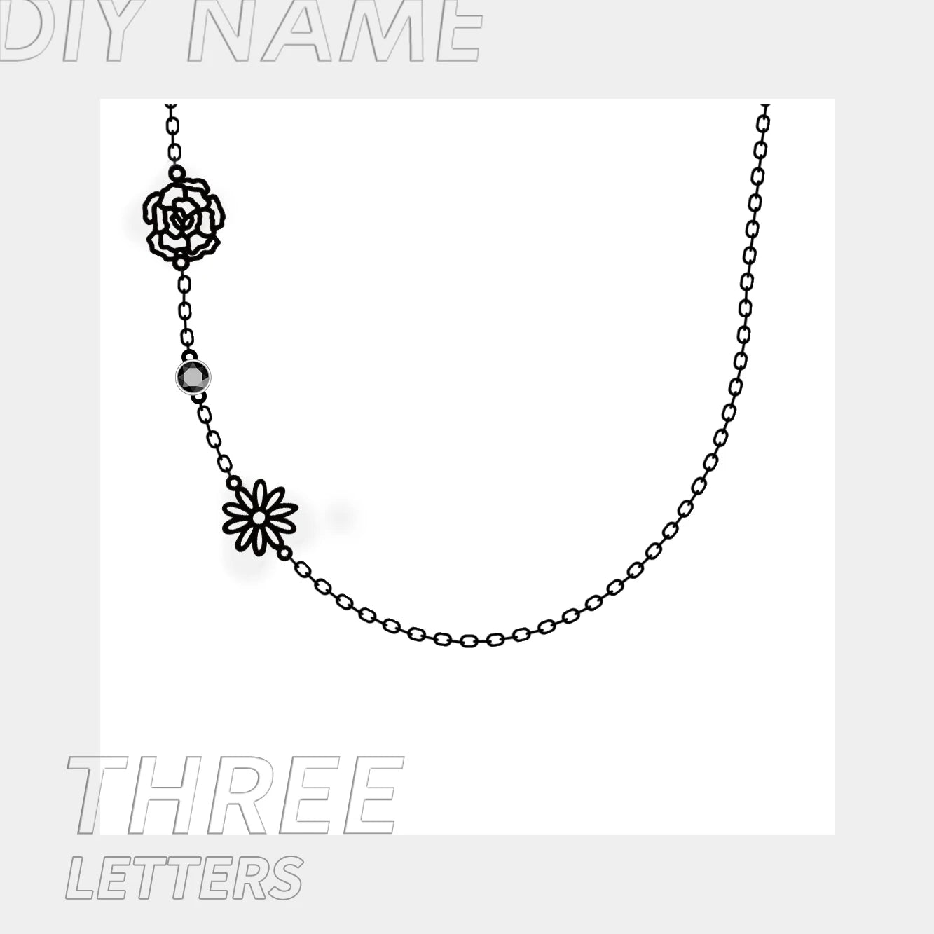 Botanical Flower Birthstone Kette
